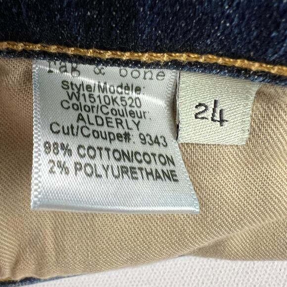 Rag & Bone Crop Jean 27.5" Inseam Alderly Wash Whiskering W1510K520 Size 24 - Picture 9 of 13